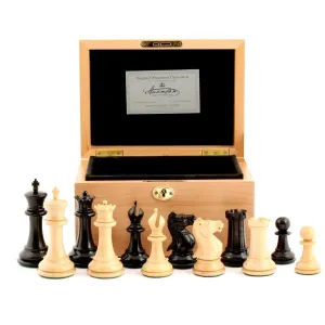 1849 4" Edition Chess Set in Beech and Black box