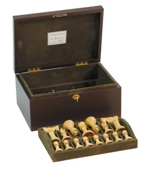 1849 Edition 4.4" Chess Set in Leather Casket