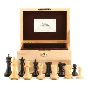 1890 Edition 3.5" Chess Set in Oak Box