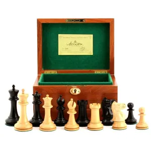 1890 Edition 4" Chess Set in Mahogany Box