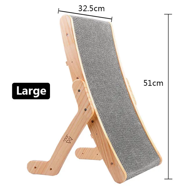 3 In 1 Wooden Cat Scratcher Board Detachable Lounge Bed Cat Scratching Post Grinding Claw Toys Scrapers for Cats Pet Products