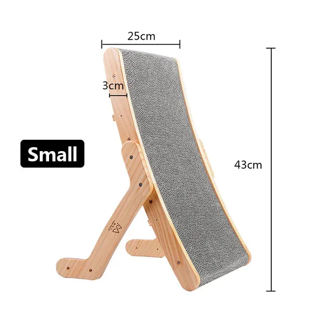 3 In 1 Wooden Cat Scratcher Board Detachable Lounge Bed Cat Scratching Post Grinding Claw Toys Scrapers for Cats Pet Products