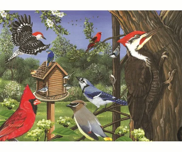 Around the Birdfeeder 35 Piece Tray Puzzle