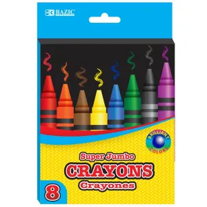 Bazic Premium Super Jumbo Crayons 8 Color