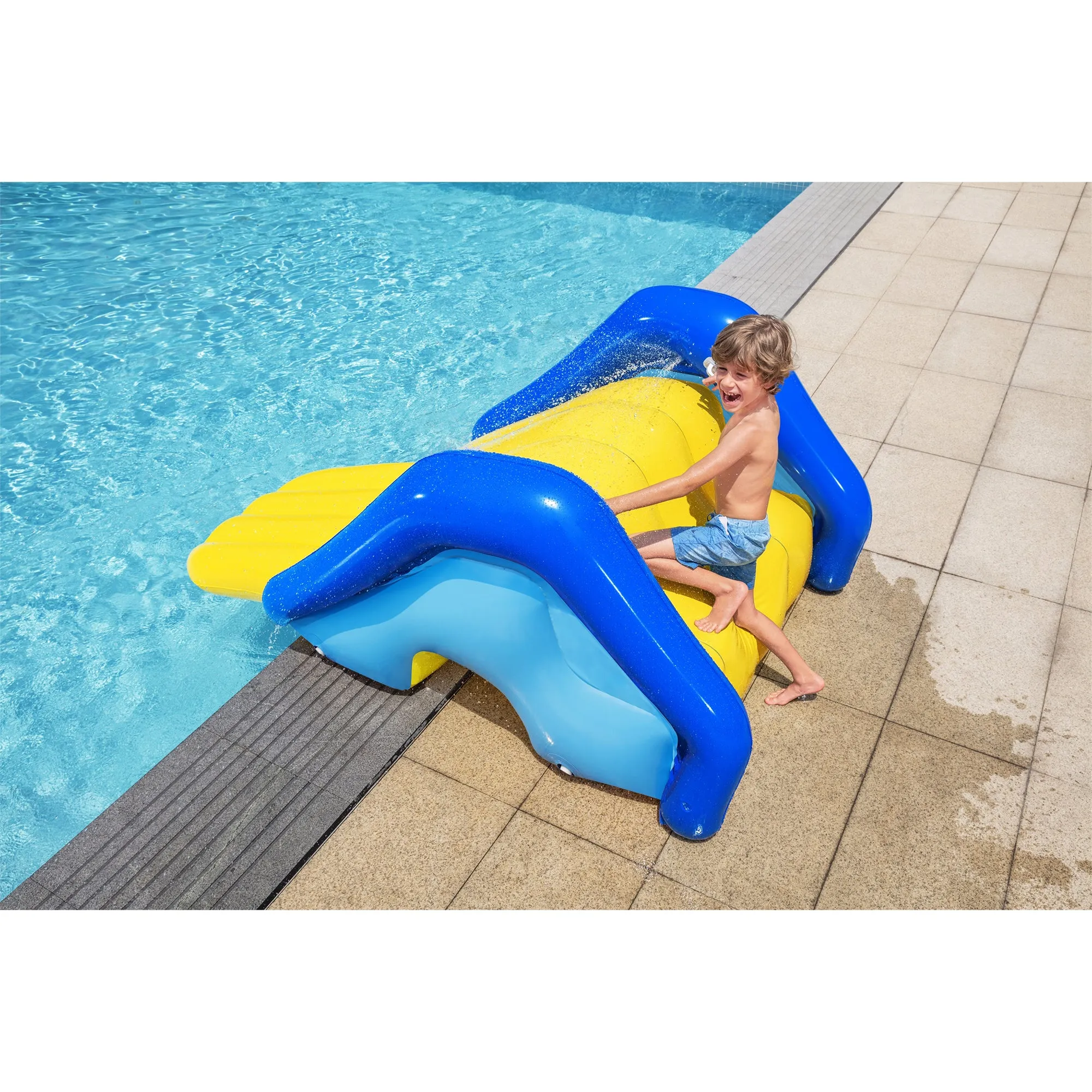 Bestway H2OGO! Giant Inflatable Outdoor Pool Water Slide with Built-In Sprinkler