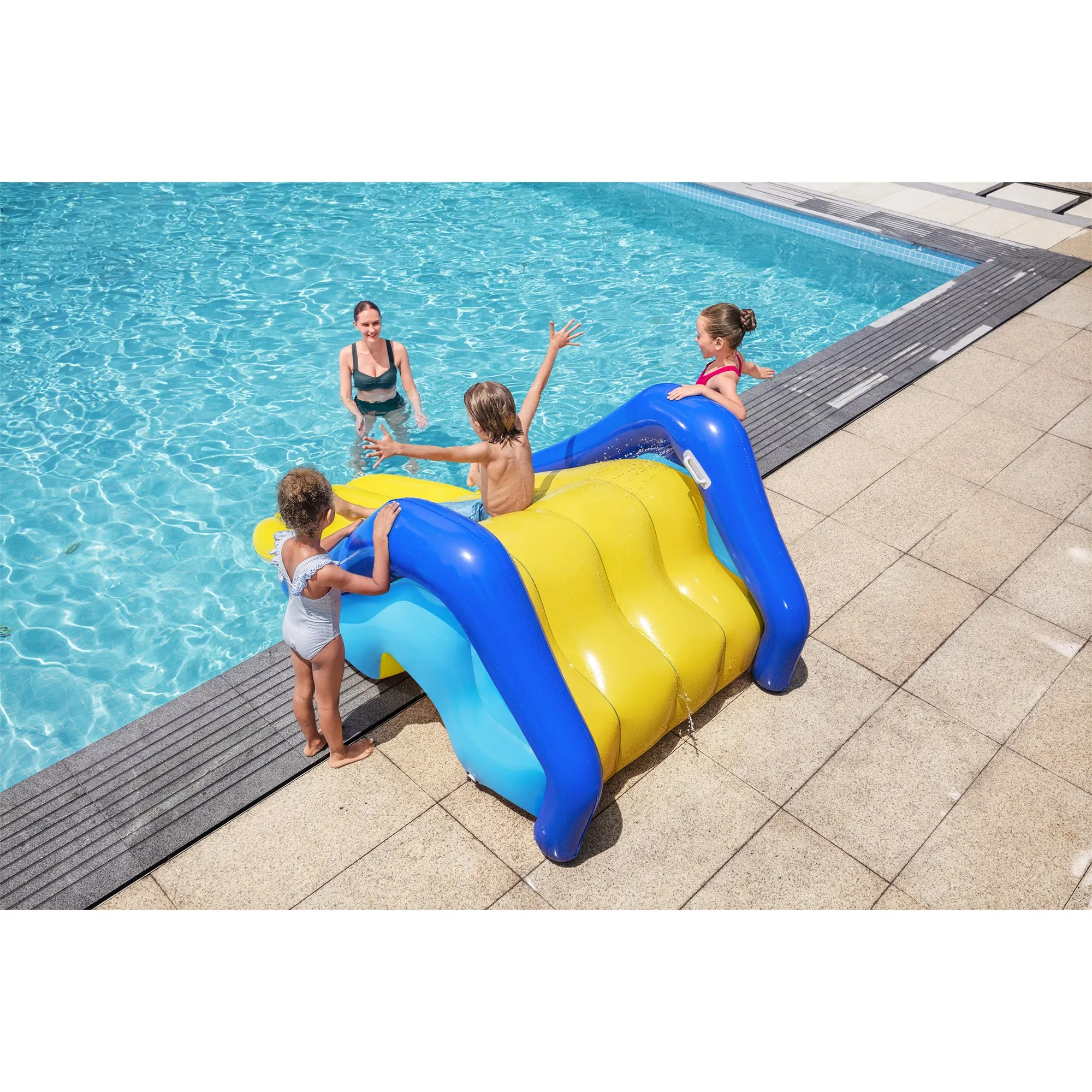 Bestway H2OGO! Giant Inflatable Outdoor Pool Water Slide with Built-In Sprinkler