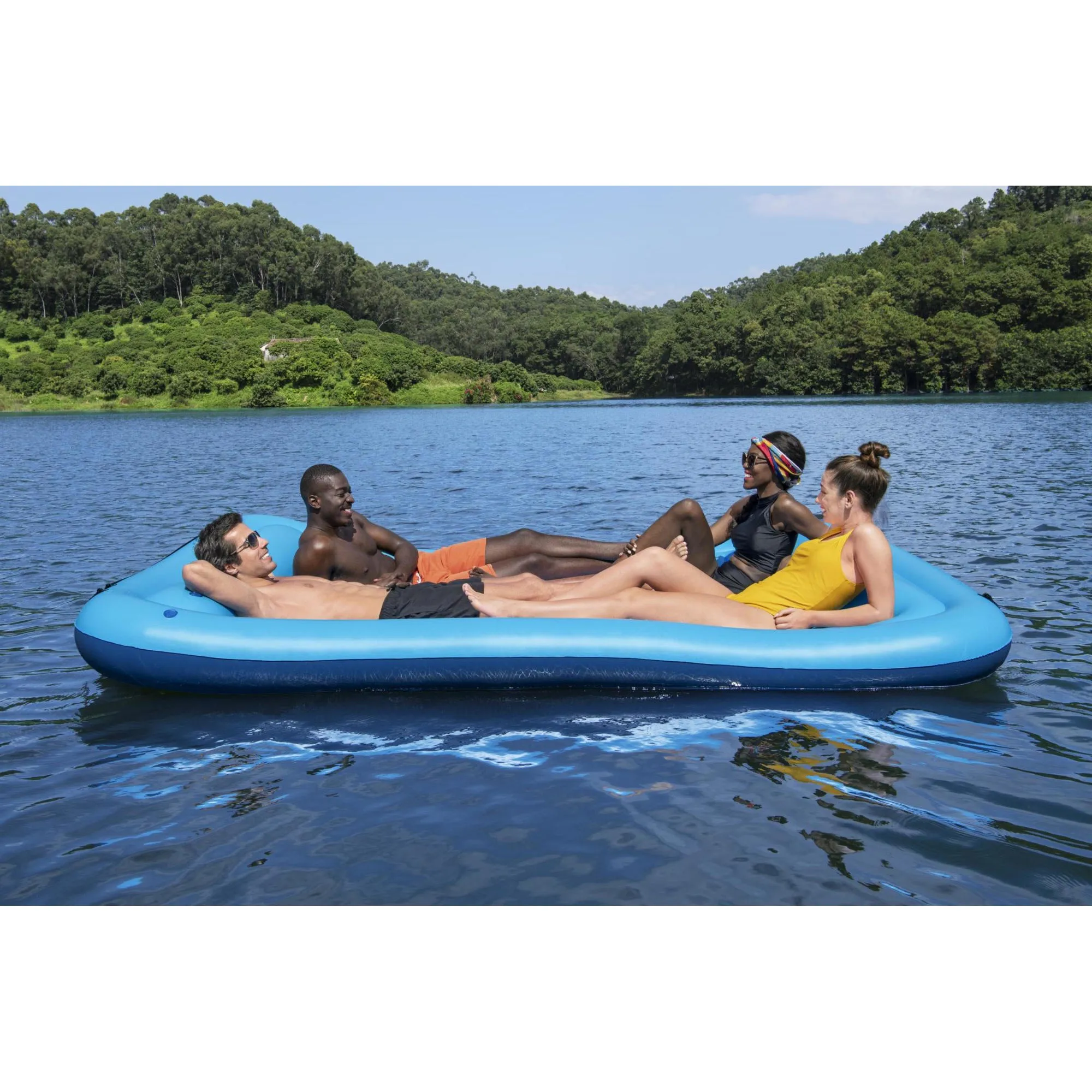 Bestway Hydro-Force Sun Soaker 4 Person Inflatable Platform Float (Open Box)