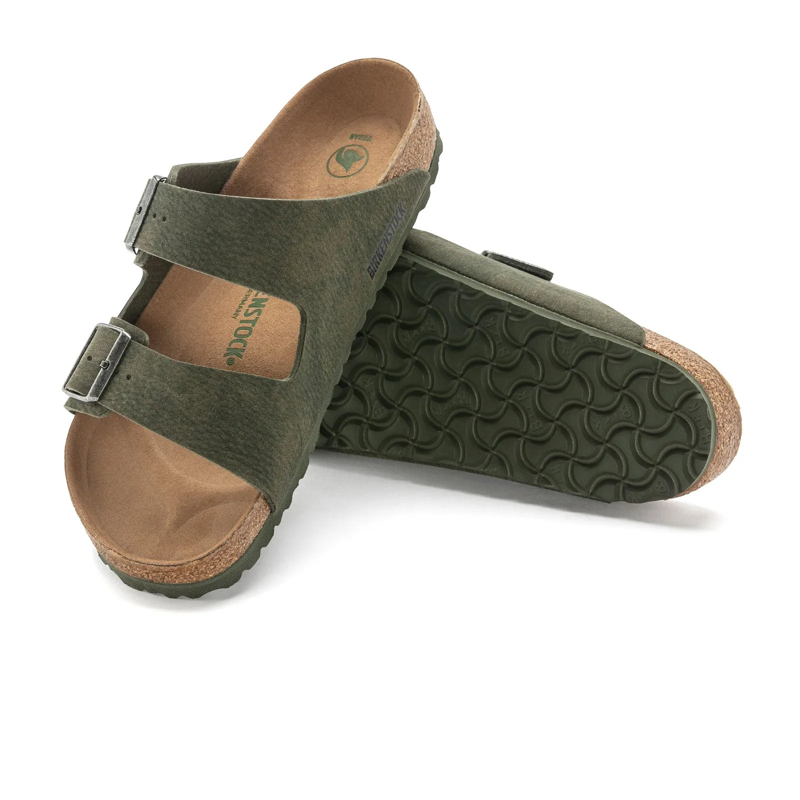 Birkenstock Arizona Vegan Slide Sandal (Men) - Desert Dust Thyme Birkibuc