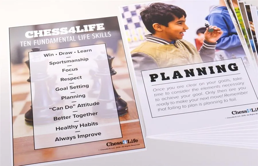 Chess4Life Life Skills Poster Set - For School, Classrooms, Clubs