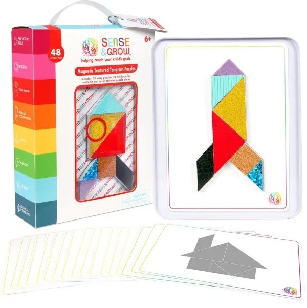 Clementoni Sense and Grow-Textured Tangram Puzzle