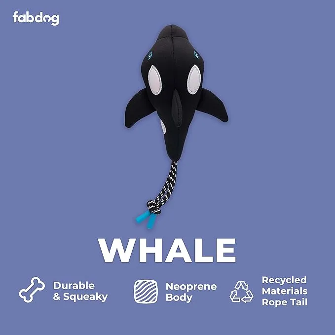 Fabdog | Whale Floatie - Dog Toy