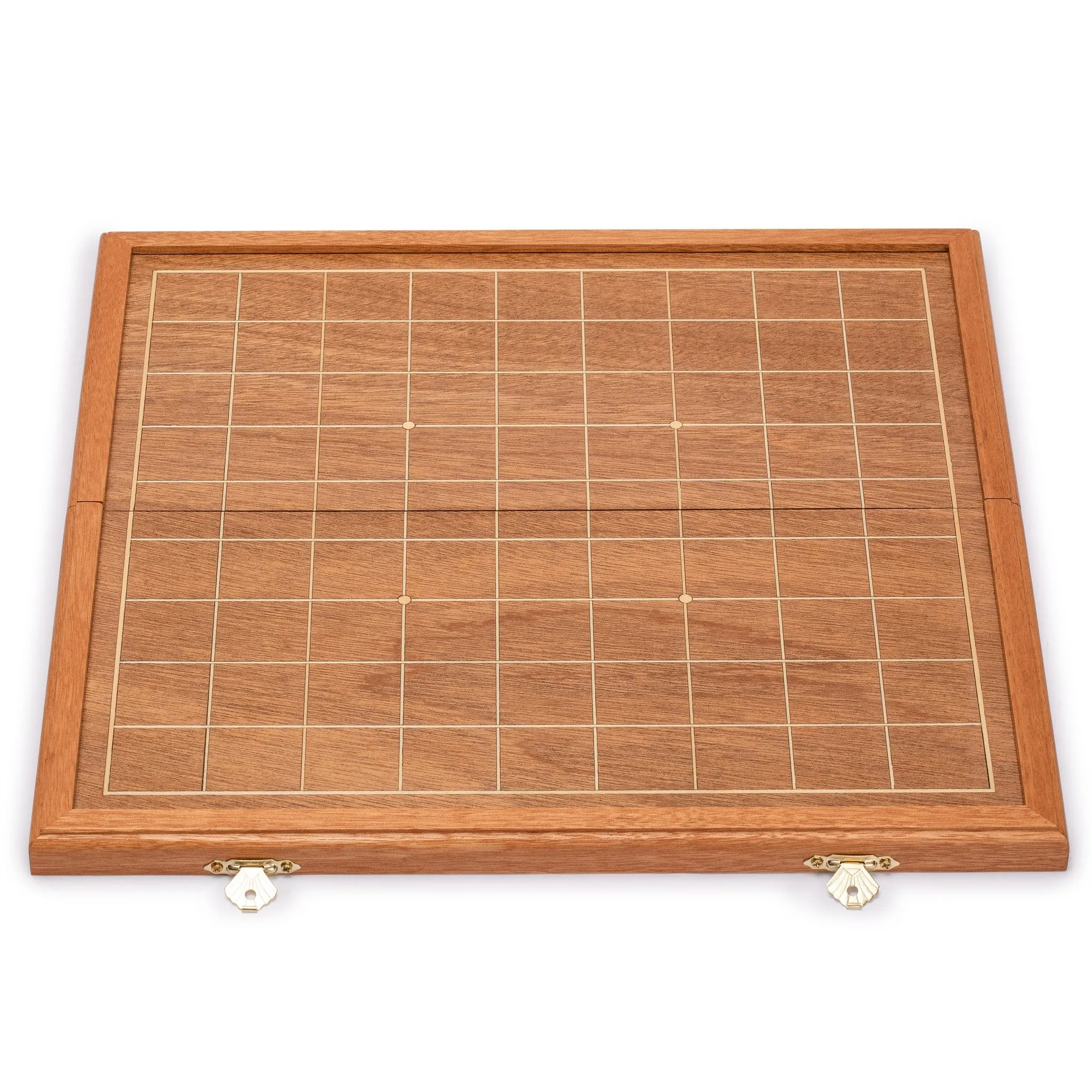 Folding Wooden Shogi Japanese Chess Game Set - 12.7"