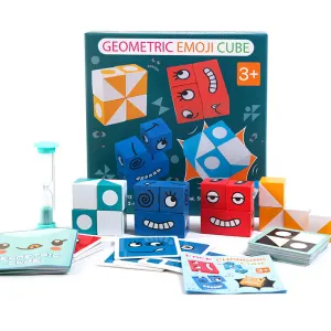 Geometric Emoji Cube game - Montessori Educational Toys