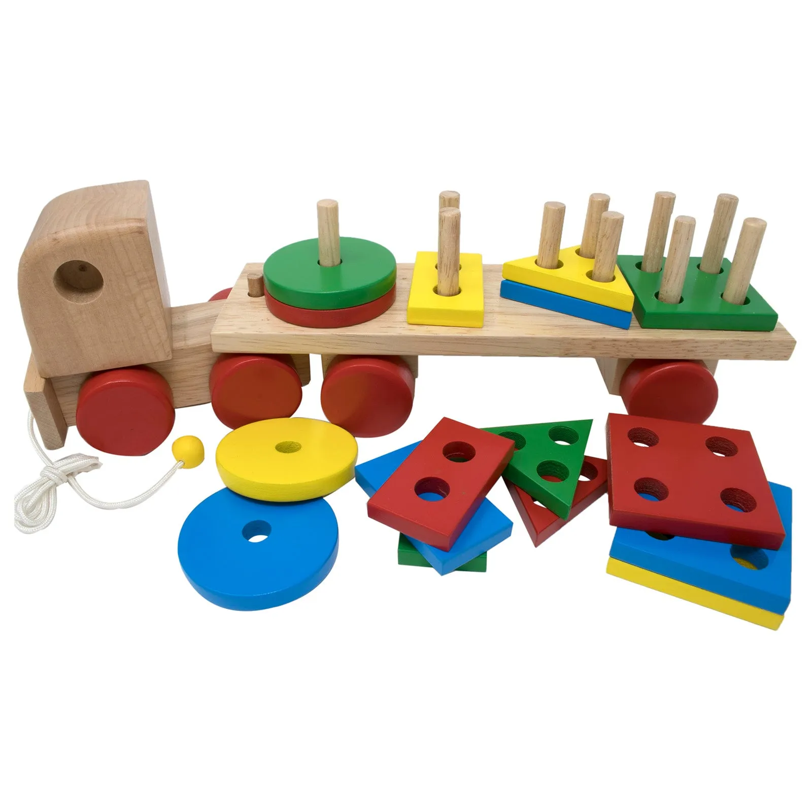 Geometric Shapes Stacking Truck (Multi peg/shape)