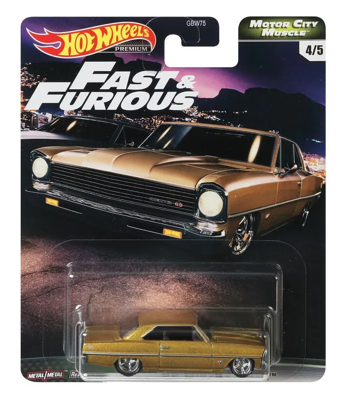 Hot Wheels Fast & Furious Motor City Muscle 4/5 '66 Chevy Nova