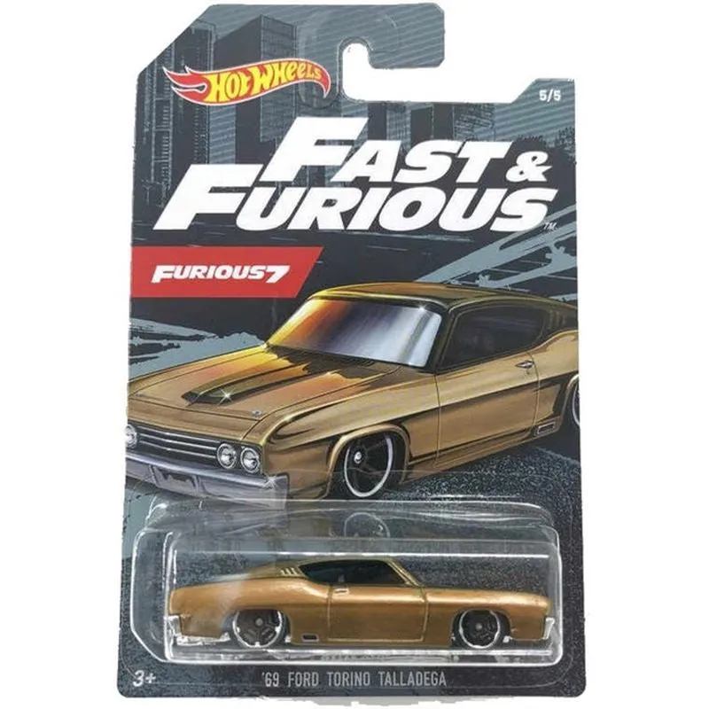 Hot Wheels Theme Automotive Vehicle Fast & Furious 5/5 '69 Ford Torino Talladega