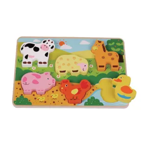 Jumini Farm Animals Chunky Wooden Puzzle 12 Months 