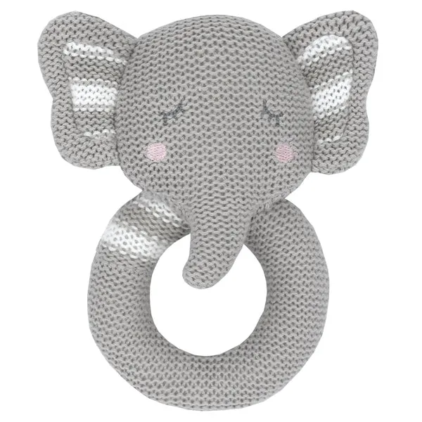 Knitted Ring Rattle - Assorted