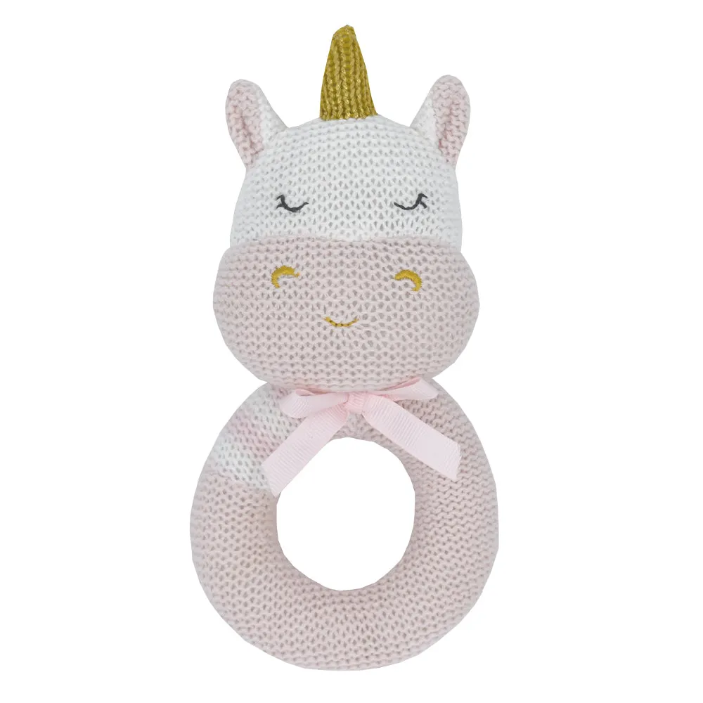 Knitted Ring Rattle - Assorted