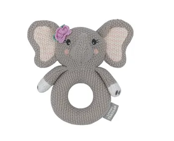 Knitted Ring Rattle - Assorted