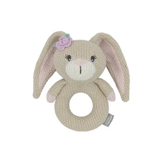 Knitted Ring Rattle - Assorted