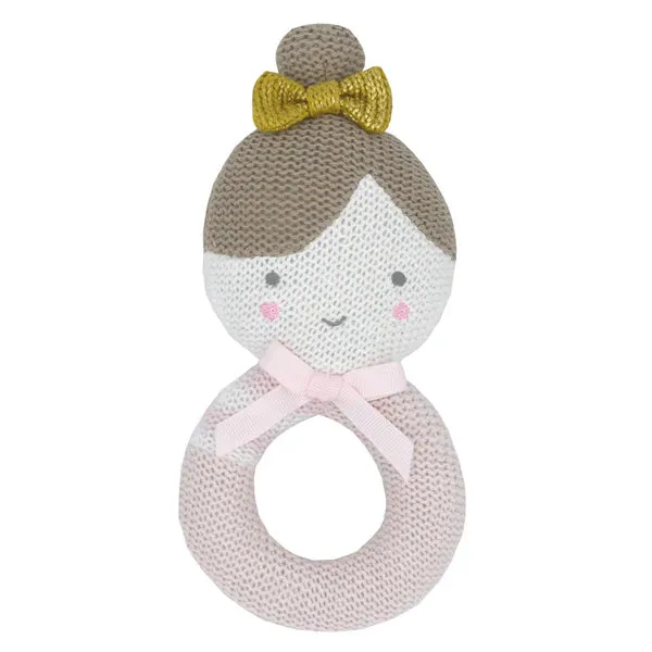 Knitted Ring Rattle - Assorted