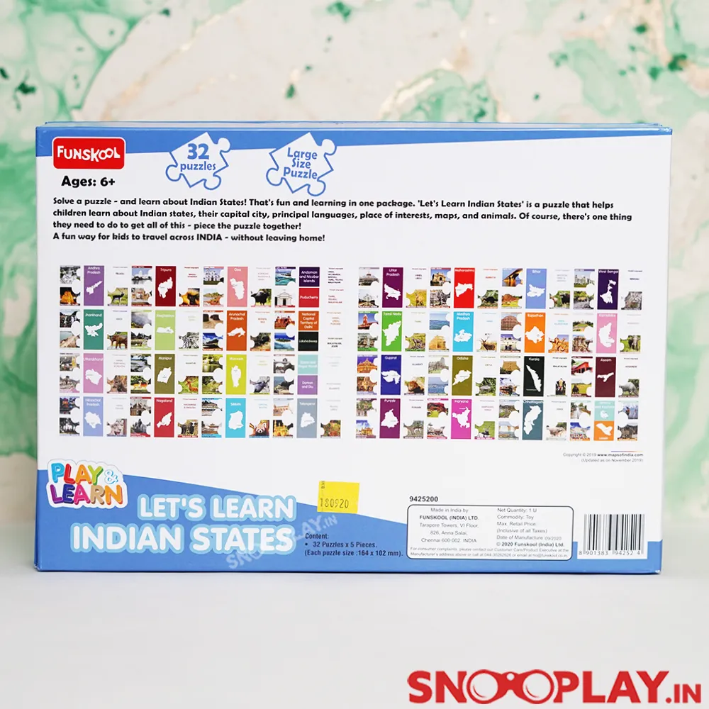 Let’s Learn Indian States Jigsaw Puzzle Game