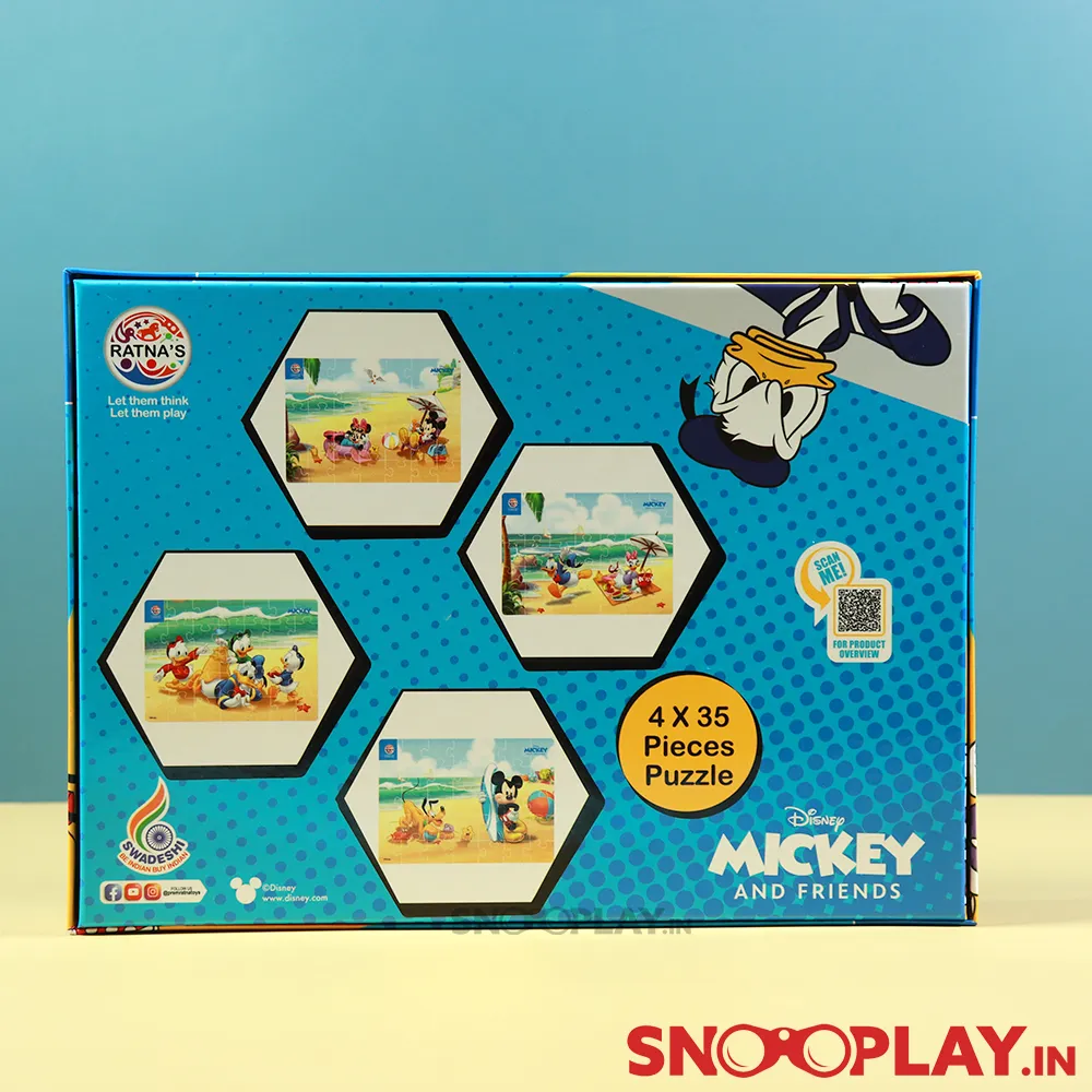 Licensed Mickey Mouse Puzzle Game- 4 in 1 Puzzle Game