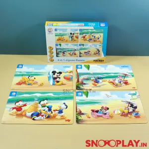 Licensed Mickey Mouse Puzzle Game- 4 in 1 Puzzle Game