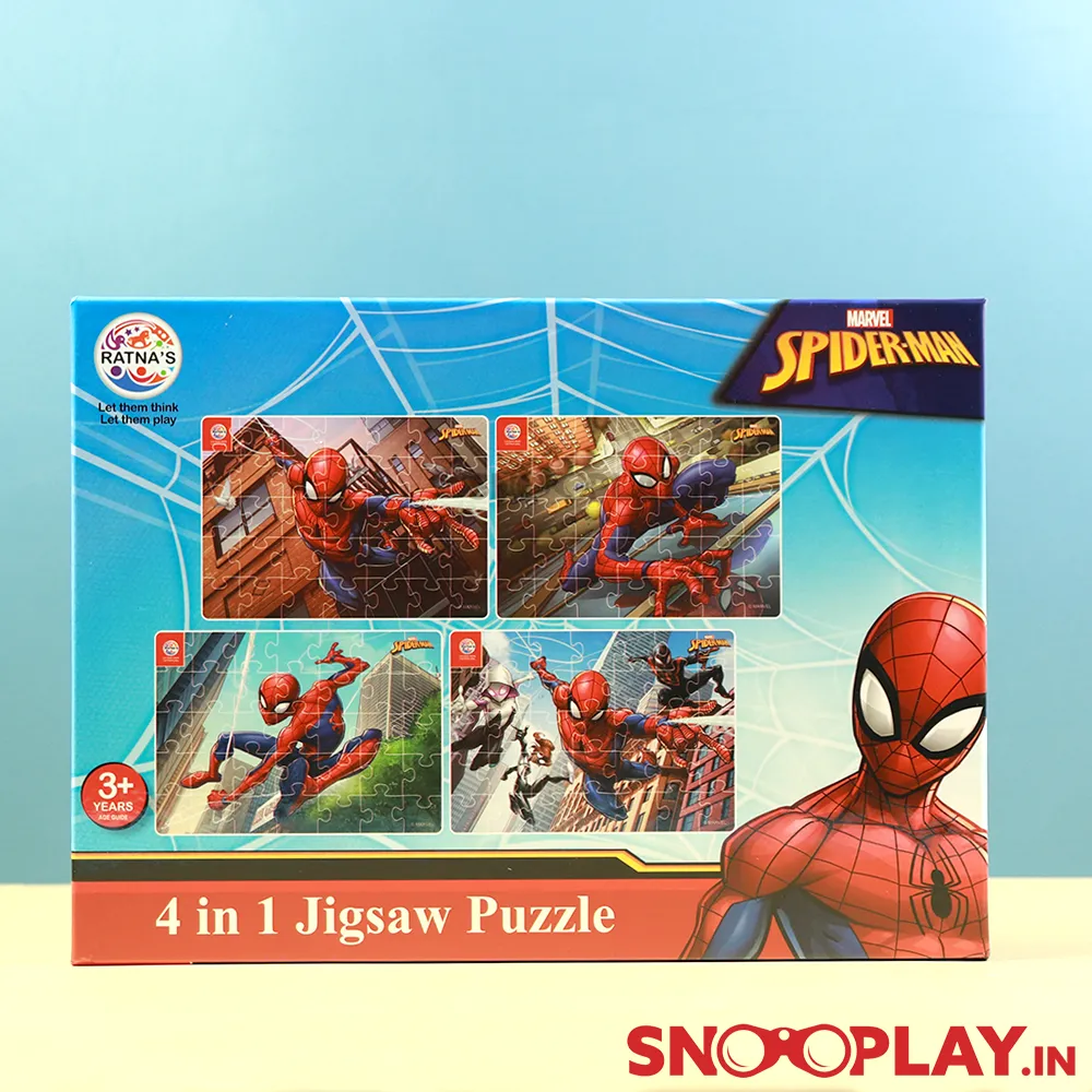 Licensed Spiderman Puzzle Game- 4 in 1 Puzzle Game