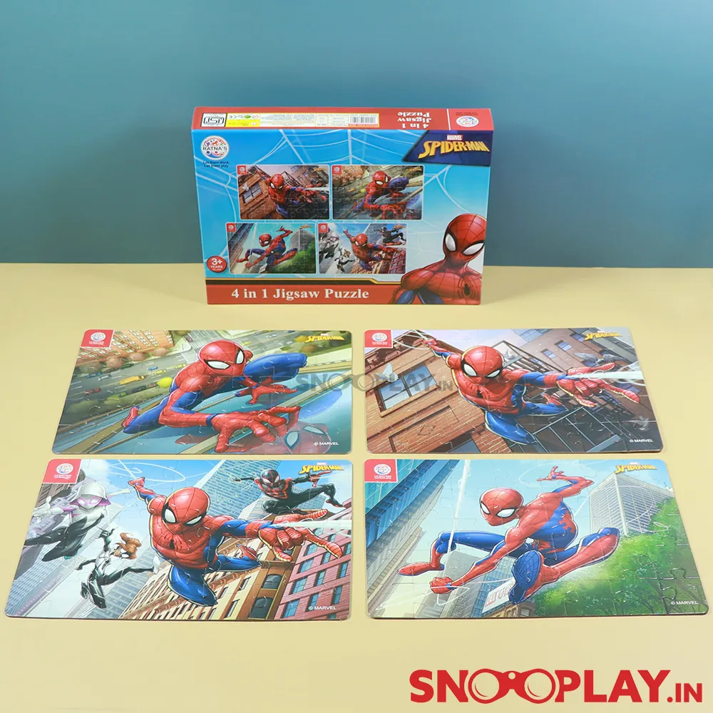 Licensed Spiderman Puzzle Game- 4 in 1 Puzzle Game