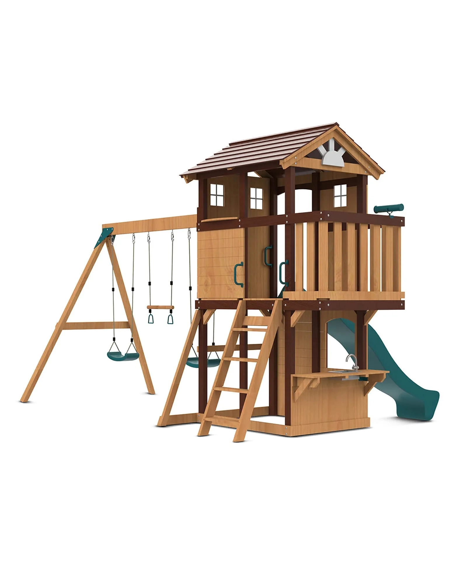 Lifespan Kids Darlington Play Centre Set with 2.2m Green Slide