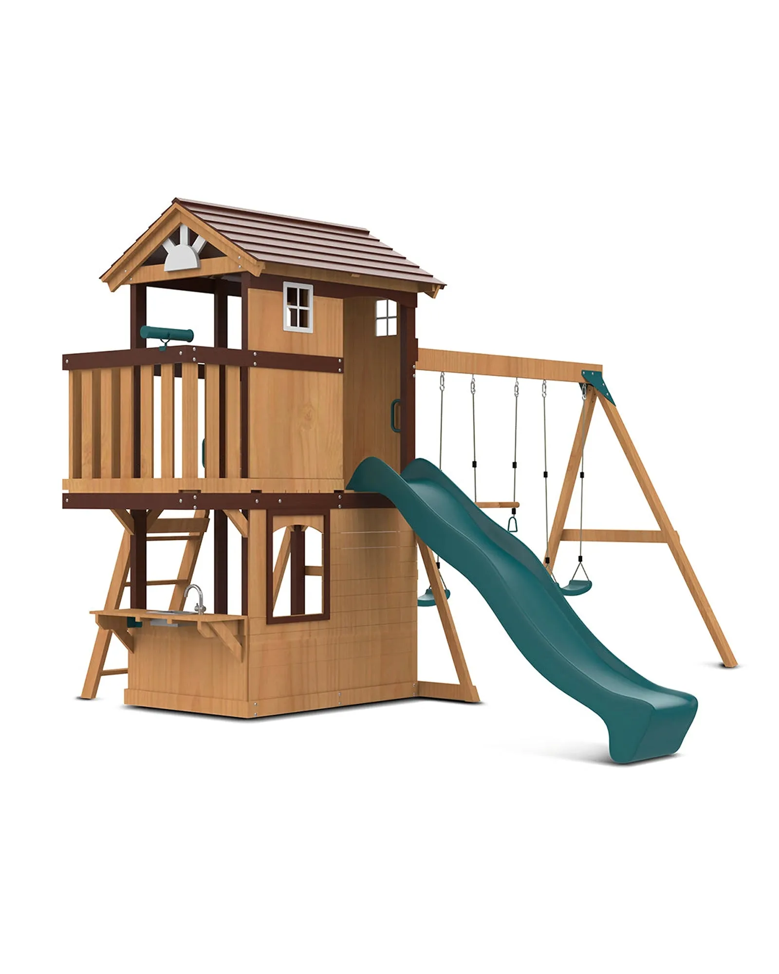 Lifespan Kids Darlington Play Centre Set with 2.2m Green Slide