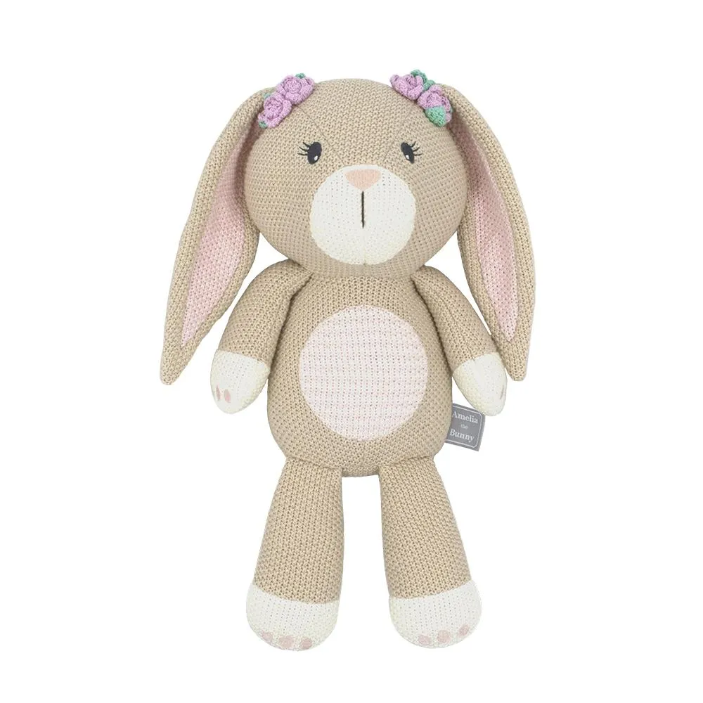 Living Textiles Knitted Soft Toy - Ameilia Bunny