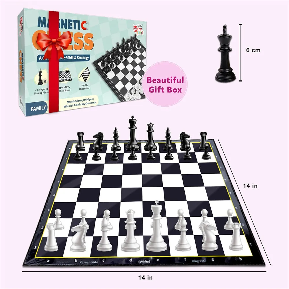 Magnetic Chess Board Game - Educational & Strategy Travel Board Game (Multicolor)