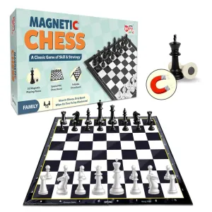 Magnetic Chess Board Game - Educational & Strategy Travel Board Game (Multicolor)