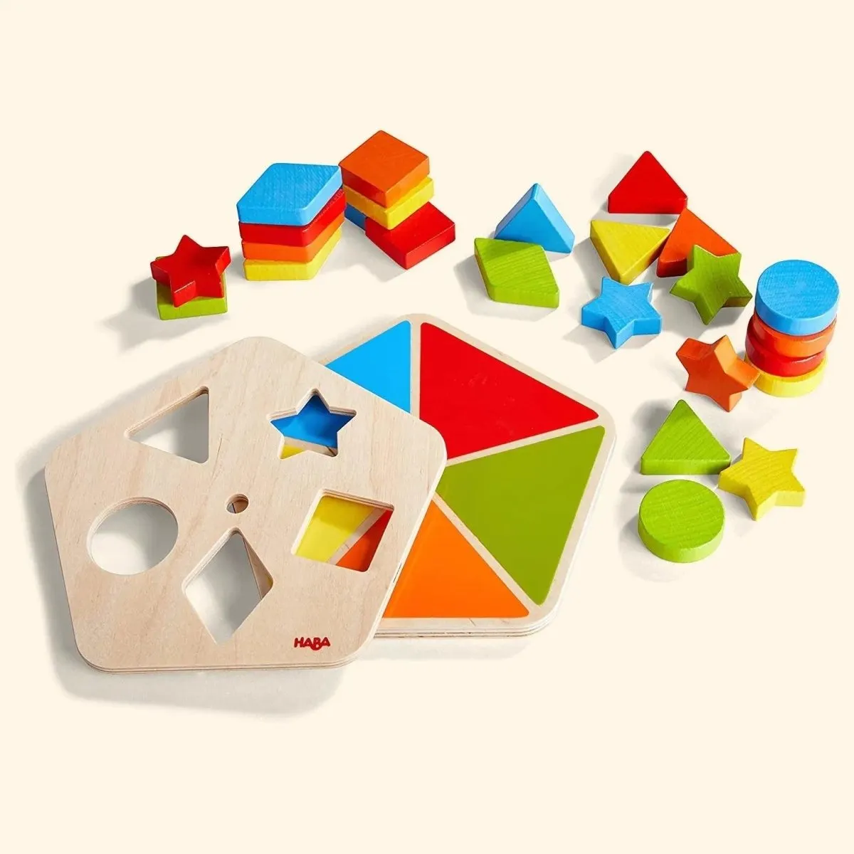 Motor Skills Wooden Shape Arranging Puzzle Game