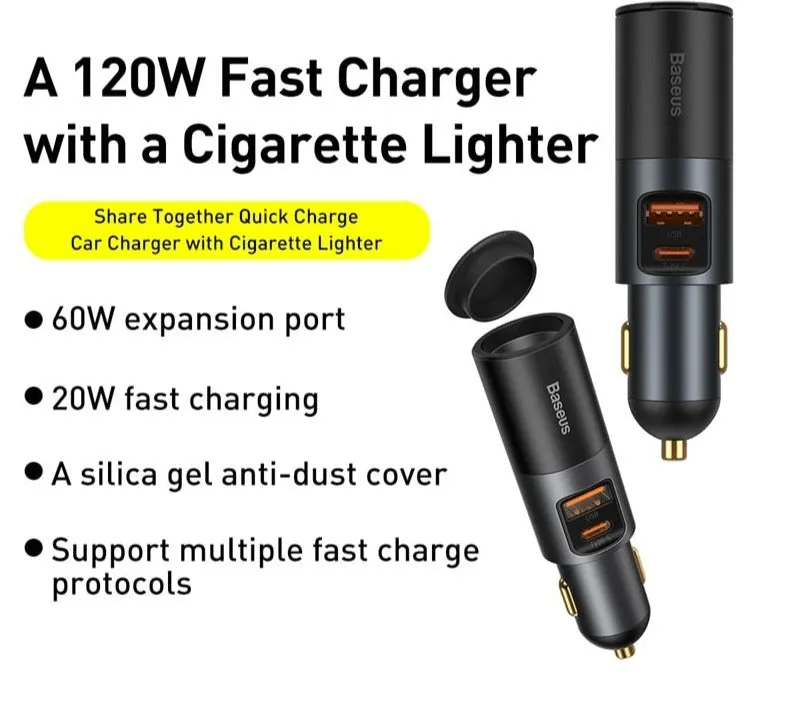 Multi-Port Smart Chip Car Fast Charger