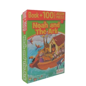 Noah and The Ark  Book & 100 Pieces Jigsaw Puzzle for Kids