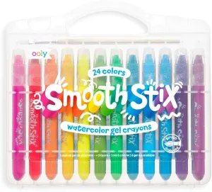 Ooly Smooth Stix Watercolor Gel Crayons - Set of 24