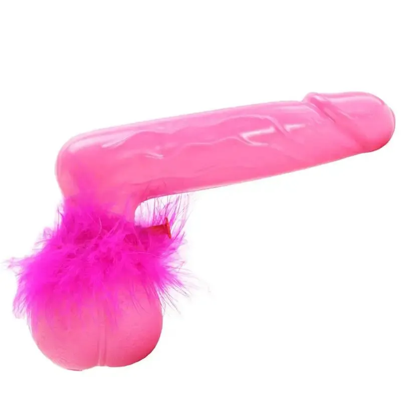 Pink Pecker Party Squirt Gun with Stimulating Feathers