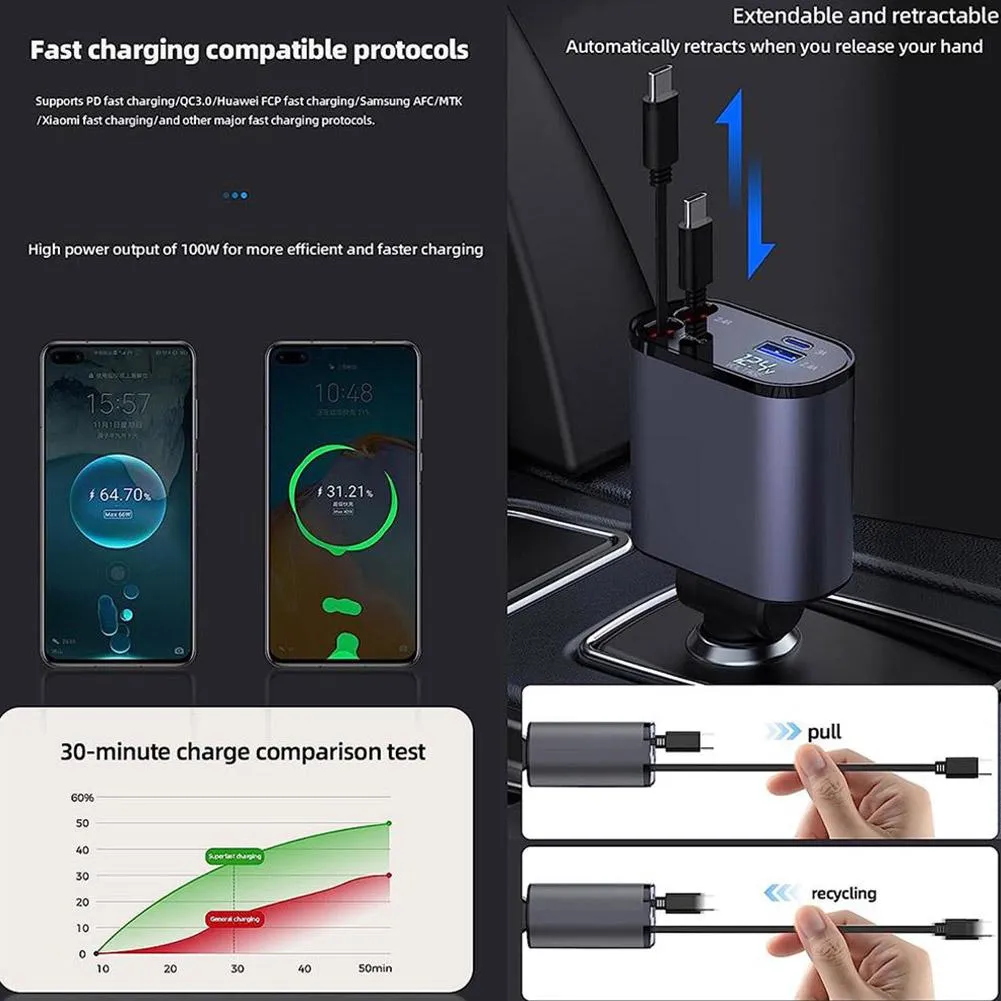 Retractable Car Fast Charger