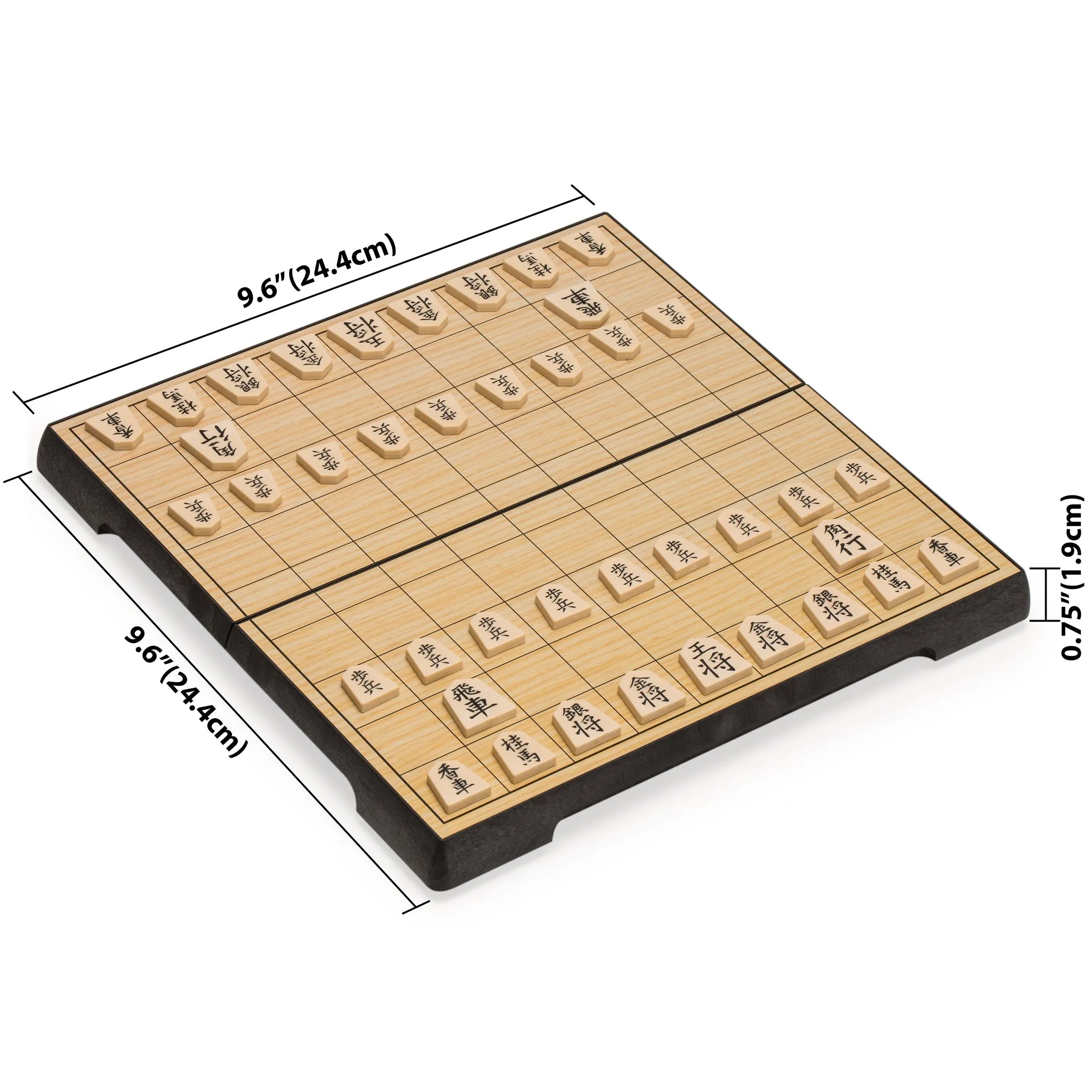 Shogi Japanese Chess Magnetic Travel Game Set - 9.6-Inch