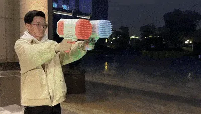 Soap Bubble Gun Machine with 69 Holes