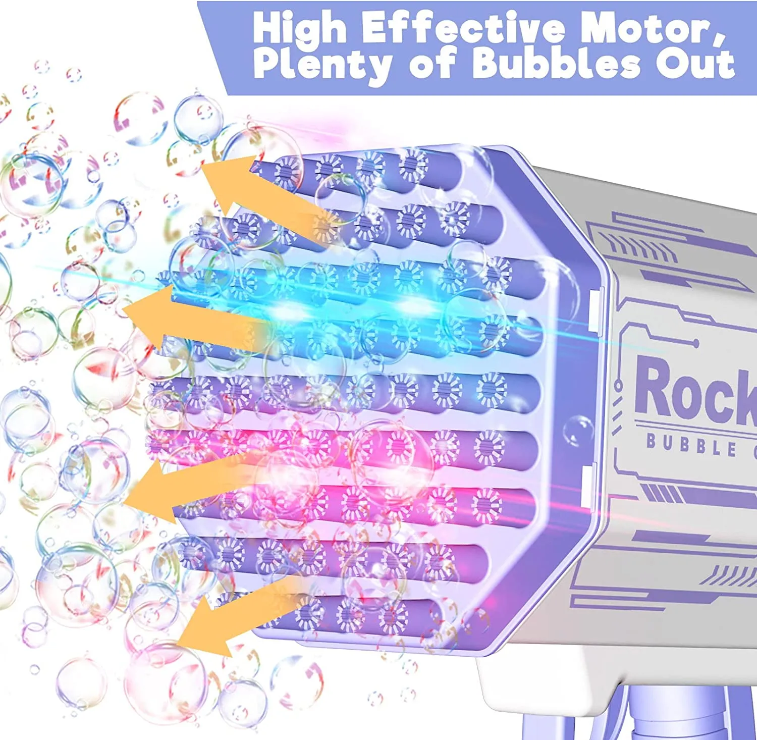 Soap Bubble Gun Machine with 69 Holes