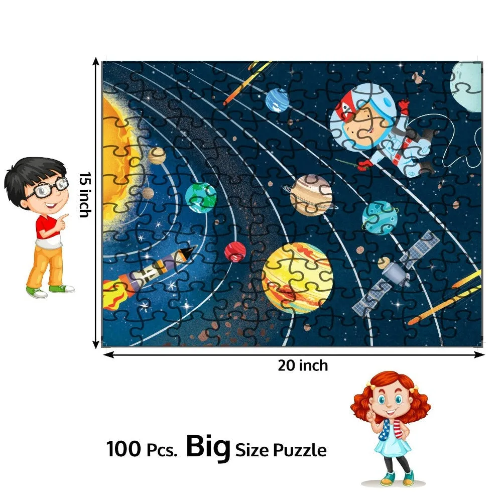 Space 100 Pieces Jigsaw Puzzle   1 Story Book