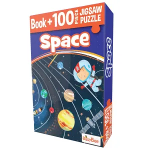 Space 100 Pieces Jigsaw Puzzle   1 Story Book