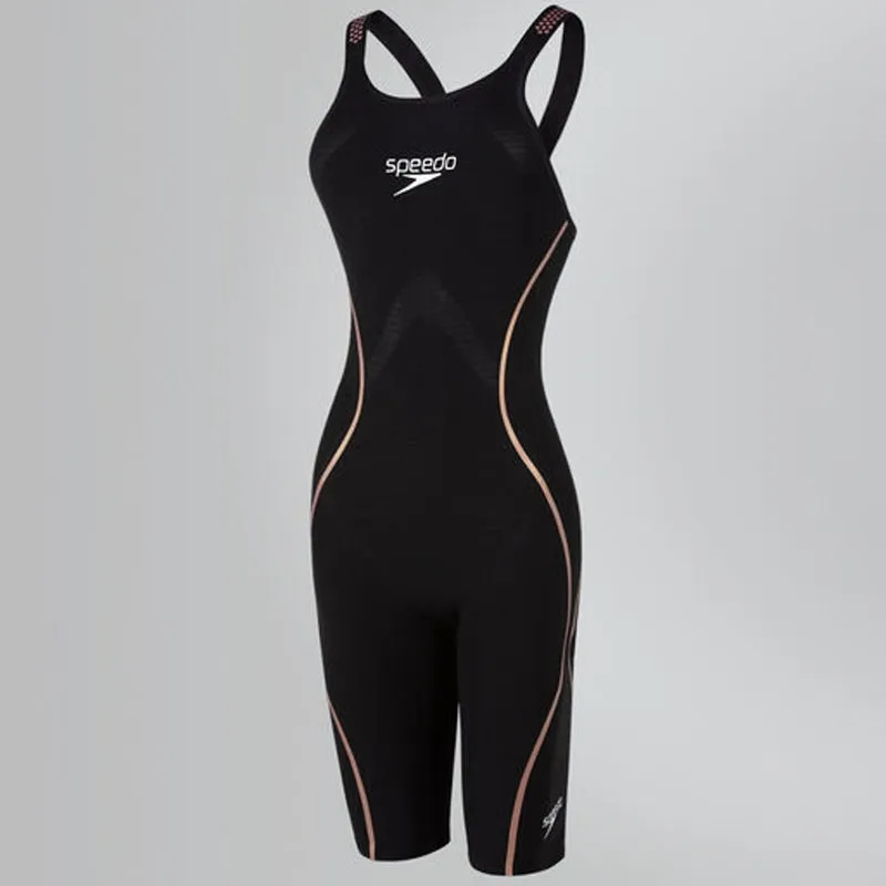 Speedo - Women's Fastskin LZR Intent Openback Kneeskin - Black/Gold