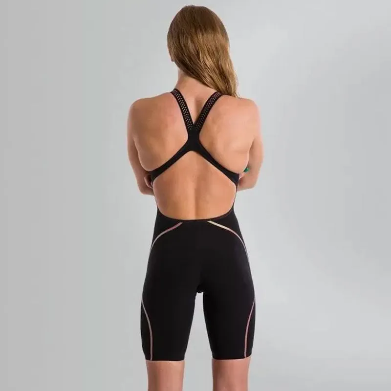 Speedo - Women's Fastskin LZR Intent Openback Kneeskin - Black/Gold