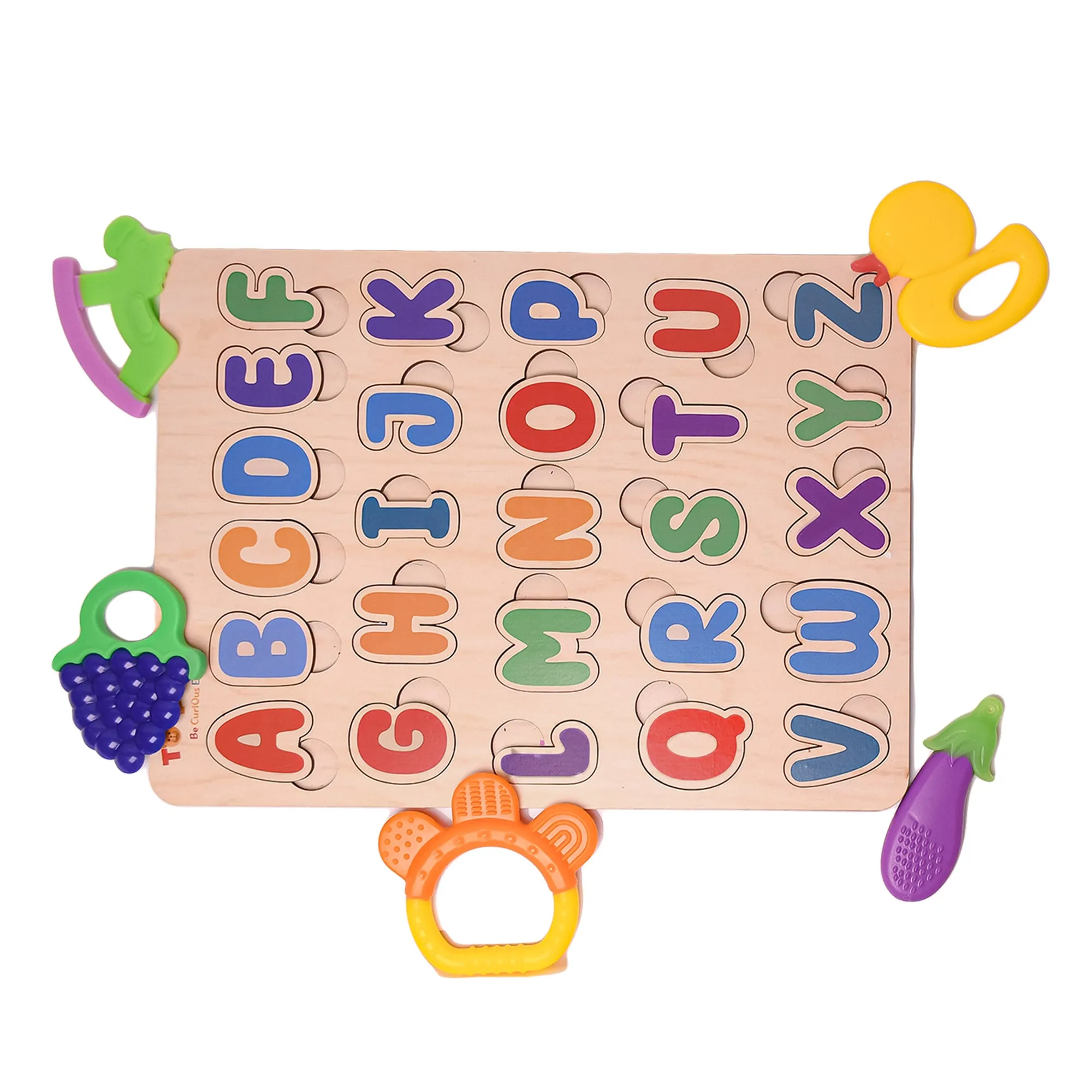 TOYPENTER Wooden Learning Educational Board for Kids, Puzzle Toys for 2 Years Old Boys & Girls - Combo Pack (Alphabets & Numbers) (ABC & 123)